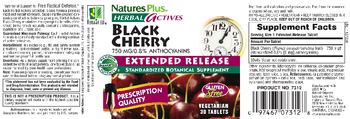 Nature's Plus Herbal Actives Black Cherry 750 mg - standardized botanical supplement