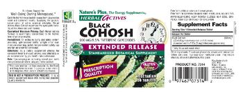 Nature's Plus Herbal Actives Black Cohosh 200 MG/2.5% Tripterpene Glycosides Extended Release - standardized botanical supplement