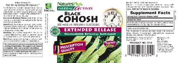 Nature's Plus Herbal Actives Black Cohosh 200 mg Extended Release - standardized botanical supplement
