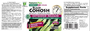 Nature's Plus Herbal Actives Black Cohosh 200 mg - standardized botanical supplement