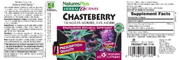 Nature's Plus Herbal Actives Chasteberry 150 mg - standardized botanical supplement