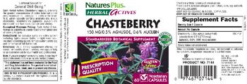 Nature's Plus Herbal Actives Chasteberry 150 mg - standardized botanical supplement