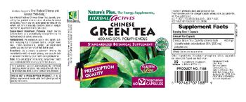 Nature's Plus Herbal Actives Chinese Green Tea 400 MG/50% Polyphenols - standardized botanical supplement