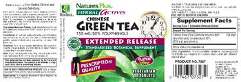 Nature's Plus Herbal Actives Chinese Green Tea 750 mg - standardized botanical supplement