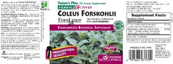 Nature's Plus Herbal Actives Coleus Forskohlii 125 mg/20% Forskolin With Activessence - 