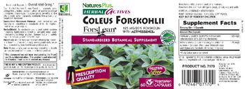 Nature's Plus Herbal Actives Coleus Forskohlii 125 mg - standardized botanical supplement