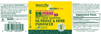 Nature's Plus Herbal Actives Double Strength Bioperine 10 - piper nigrum supplement