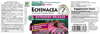 Nature's Plus Herbal Actives Echinacea 375 mg/4% Echinacosides Extended Release - standardized botanical supplement