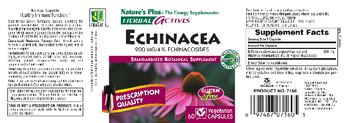 Nature's Plus Herbal Actives Echinacea - standardized botanical supplement