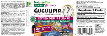 Nature's Plus Herbal Actives Gugulipid 1000 mg - standardized botanical supplement