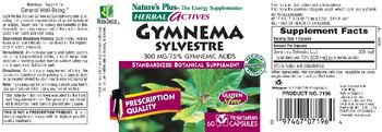 Nature's Plus Herbal Actives Gymnema Sylvestre 300 mg - standardized botanical supplement