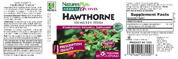 Nature's Plus Herbal Actives Hawthorne 150 mg - standardized botanical supplement