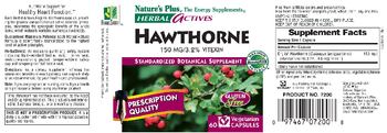 Nature's Plus Herbal Actives Hawthorne 150 mg/3.2% Vitexin - standardized botanical supplement