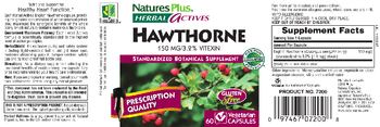 Nature's Plus Herbal Actives Hawthorne 150 mg - standardized botanical supplement