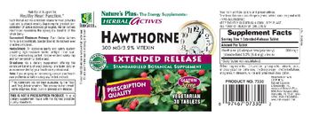Nature's Plus Herbal Actives Hawthorne 300 mg - standardized botanical supplement
