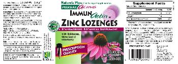 Nature's Plus Herbal Actives ImmunActin Zinc Lozenges Wild Cherry - standardized botanical supplement