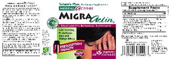 Nature's Plus Herbal Actives MigraActin - standardized botanical supplement