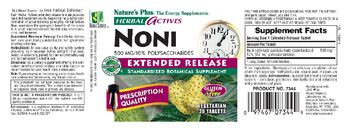 Nature's Plus Herbal Actives Noni 500 mg/10% Polysaccharides - 