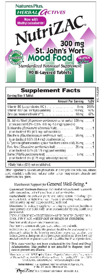 Nature's Plus Herbal Actives NutriZAC - standardized botanical supplement