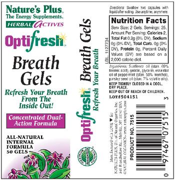 Nature's Plus Herbal Actives Optifresh Breath Gels - 