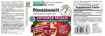 Nature's Plus Herbal Actives Pomegranate 40 mg/40% Ellagic Acid - standardized botanical supplement