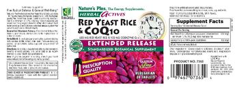 Nature's Plus Herbal Actives Red Yeast Rice & CoQ10 - standardized botanical supplement