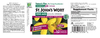 Nature's Plus Herbal Actives St. John's Wort 250 MG 0.3-0.5% Hypericin - standardized botanical supplement