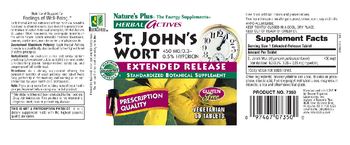 Nature's Plus Herbal Actives St. John's Wort 450 mg/0.3? 0.5% Hypericin Extended Release - standardized botanical supplement