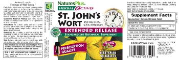 Nature's Plus Herbal Actives St. John's Wort Extended Release - standardized botanical supplement