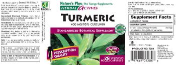 Nature's Plus Herbal Actives Turmeric 400 mg/95% Curcumin - standardized botanical supplement