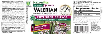 Nature's Plus Herbal Actives Valerian Extended Release - supplement