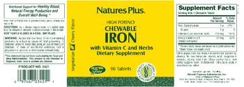 Nature's Plus High Potency Chewable Iron Cherry Flavor - supplement