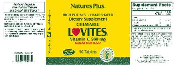 Nature's Plus High Potency Chewable Lovites Vitamin C 500 mg Natural Fruit Flavor - supplement