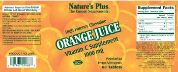 Nature's Plus High Potency Chewable Orange Juice 1000 mg - vitamin c supplement