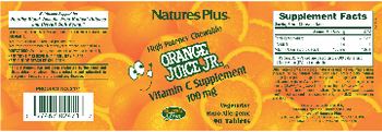 Nature's Plus High Potency Chewable Orange Juice Jr. 100 mg - vitamin c supplement