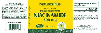 Nature's Plus High Potency Niacinamide 500 mg - supplement