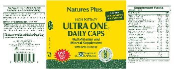 Nature's Plus High Potency Ultra One Daily Caps with Beta-Carotene - multivitamin and mineral supplement