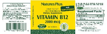 Nature's Plus High Potency Vitamin B12 2000 mcg - supplement
