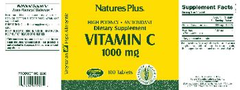 Nature's Plus High Potency Vitamin C 1000 mg - supplement