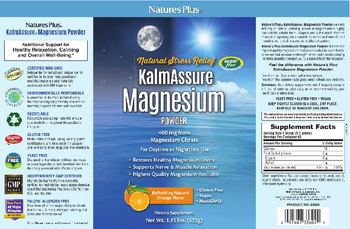 Nature's Plus KalmAssure Magnesium Powder Refreshing Natural Orange Flavor - supplement