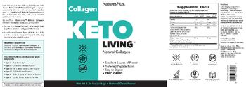 Natures Plus KetoLiving Collagen Natural Clean Flavor - supplement