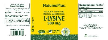 Nature's Plus L-Lysine 500 mg - supplement