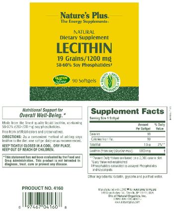 Nature's Plus Lecithin - natural supplement