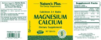 Nature's Plus Magnesium Calcium - supplement