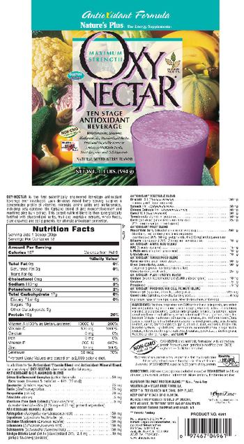 Nature's Plus Maximum Strength Oxy Nectar Natural Mixed Berry Flavor - 