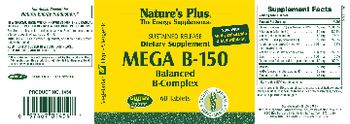 Nature's Plus Mega B-150 - supplement