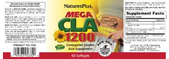 Nature's Plus Mega CLA 1200 - conjugated linoleic acid supplement
