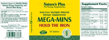 Nature's Plus Mega-Mins Hold the Iron - iron free multiple mineral supplement