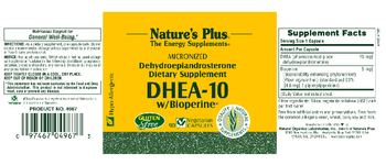 Nature's Plus Micronized DHEA-10 W/ Bioperine - dehydroepiandrosterone supplement