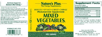 Nature's Plus Mixed Vegetables - phytonutrient supplement